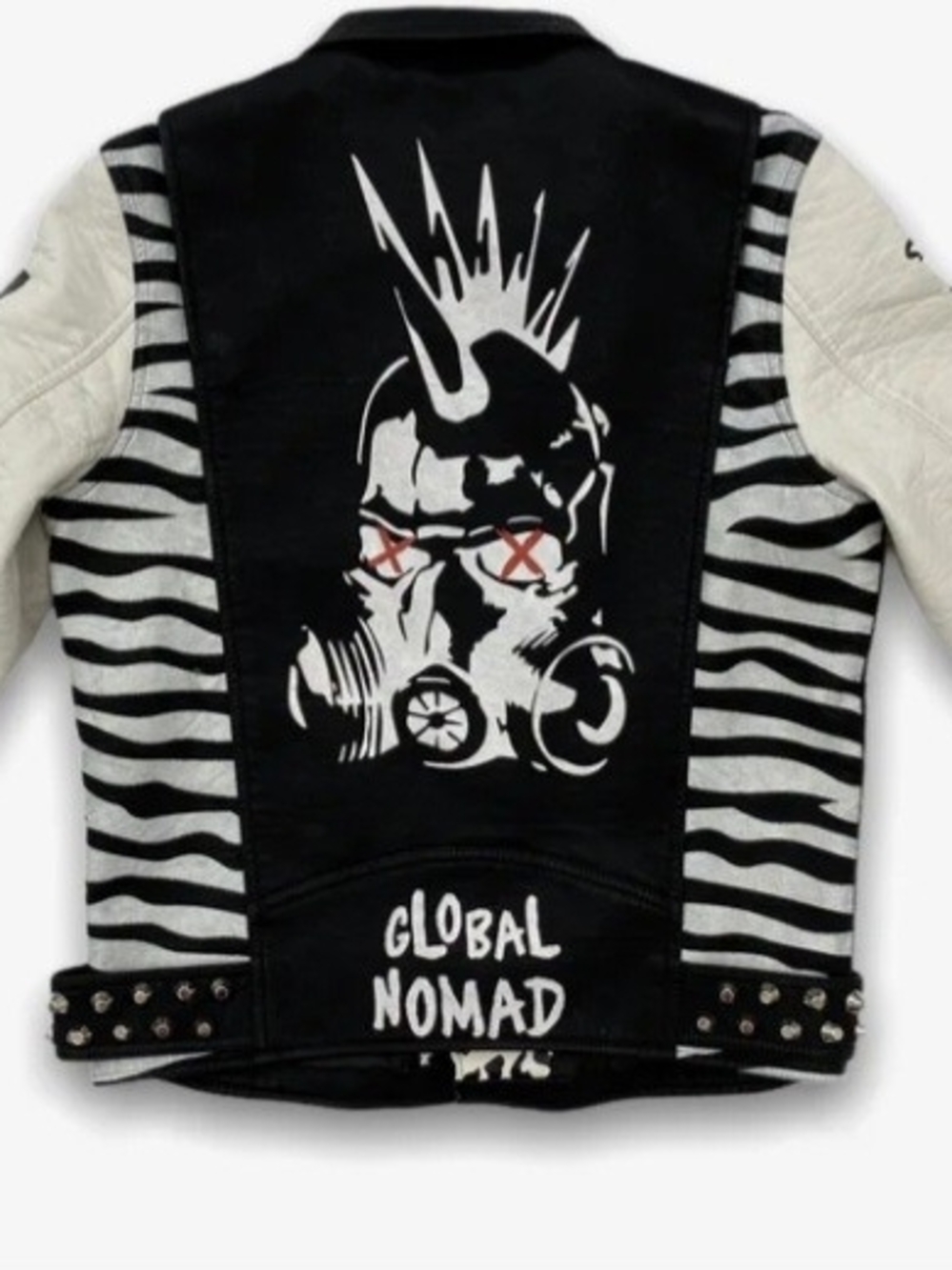 Cult of Individuality Black & White Punk Graphic Bomber